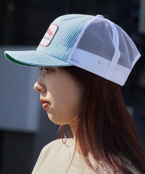 BRIXTON(ブリクストン)の「BRIXTON/ブリクストン TAKE IT EASY C NP TRUCKER ミディアムプロファイル ブランドパッチ フラットバイザー メッシュ トラッカーキャップ ストリートメンズ 秋 秋服 2026年秋冬(キャップ・メンズ・ライトブルー/ブラック・ONE SIZE)」の14枚目の写真