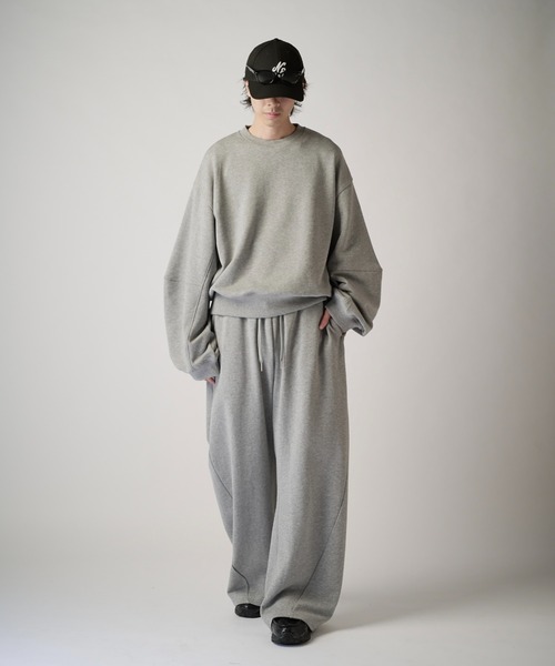 Lui's（ルイス）の「【Neucon】NAKED CURVE SWEAT PANTS / ネイキッドカーブスウェットパンツ / セットアップ対応（スウェットパンツ・メンズ・ブラック/チャコールグレー/杢グレー・2/1）」の19枚目の写真