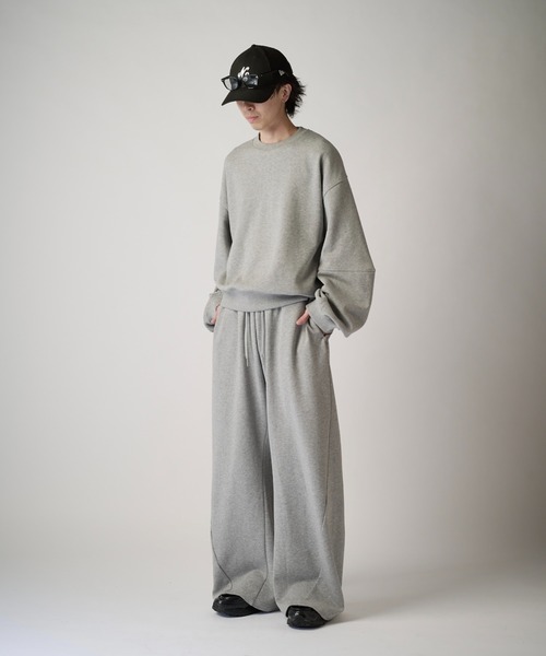Lui's（ルイス）の「【Neucon】NAKED CURVE SWEAT PANTS / ネイキッドカーブスウェットパンツ / セットアップ対応（スウェットパンツ・メンズ・ブラック/チャコールグレー/杢グレー・2/1）」の20枚目の写真