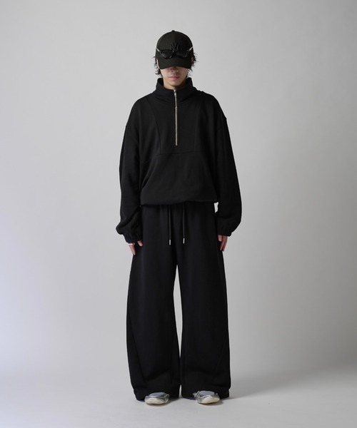 Lui's（ルイス）の「【Neucon】NAKED CURVE SWEAT PANTS / ネイキッドカーブスウェットパンツ / セットアップ対応（スウェットパンツ・メンズ・ブラック/チャコールグレー/杢グレー・2/1）」の4枚目の写真