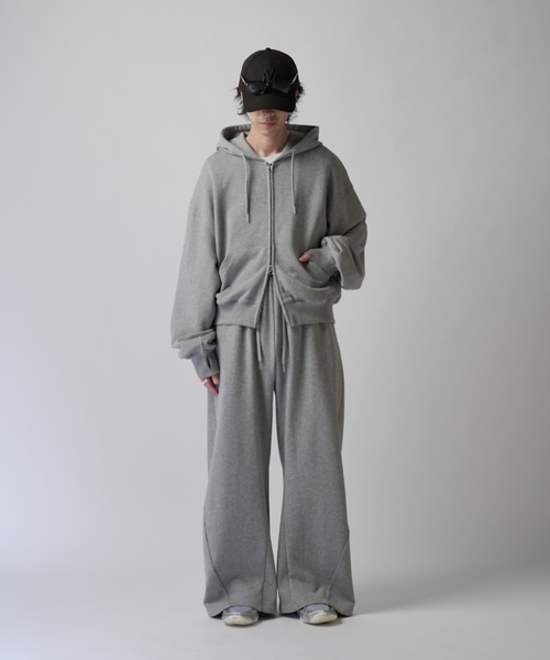 Lui's（ルイス）の「【Neucon】NAKED CURVE SWEAT PANTS / ネイキッドカーブスウェットパンツ / セットアップ対応（スウェットパンツ・メンズ・ブラック/チャコールグレー/杢グレー・2/1）」の12枚目の写真