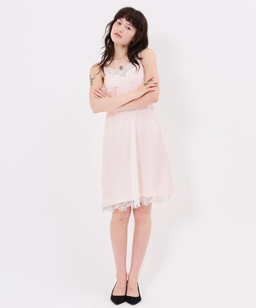 TINA:JOJUN(ティーナジョジュン)の「レーストリム キャミ ワンピース TINA:JOJUN(ワンピース・レディース・ベビーピンク/ミント・M)」の5枚目の写真