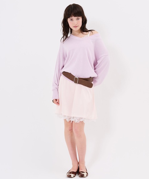 TINA:JOJUN(ティーナジョジュン)の「レーストリム キャミ ワンピース TINA:JOJUN(ワンピース・レディース・ベビーピンク/ミント・M)」の6枚目の写真