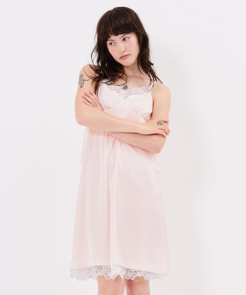 TINA:JOJUN(ティーナジョジュン)の「レーストリム キャミ ワンピース TINA:JOJUN(ワンピース・レディース・ベビーピンク/ミント・M)」の7枚目の写真
