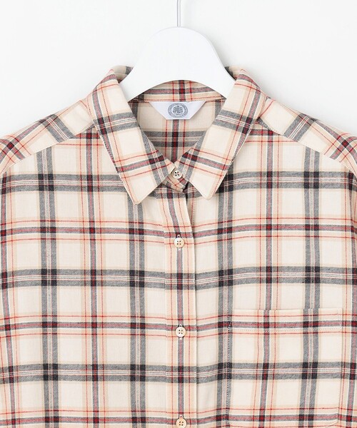J.PRESS Ladies(J.プレス レディス)の「コットン 起毛 タータンチェック シャツ(シャツ/ブラウス・レディース・レッド系3/アイボリー系3/ネイビー系3・XS)」の15枚目の写真