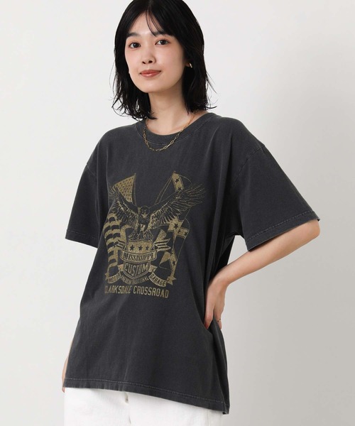 GOOD ROCK SPEED(グッドロックスピード)の「EAGLEフラッグカットソー(Tシャツ/カットソー・レディース・チャコールグレー・FREE)」の7枚目の写真