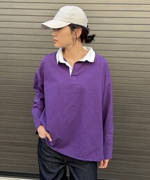 ラガーシャツ」に該当するパープル/紫色系のメンズファッション通販