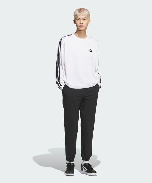 adidas(アディダス)の「エッセンシャルズ プラス ルーズフィット スリーストライプス シングルジャージー 長袖Tシャツ / ロンT / アディダス adidas(Tシャツ/カットソー・メンズ・ホワイト・XX-LARGE/3XL/LARGE/MEDIUM/SMALL/X-LARGE/X-SMALL)」の3枚目の写真