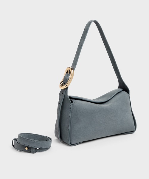 CHARLES & KEITH(チャールズ & キース)の「Aislin アシュリン ショルダーバッグ(ショルダーバッグ・レディース・ブルー系その他7/レディッシュグレー/ダークブラウン系5・S)」の7枚目の写真