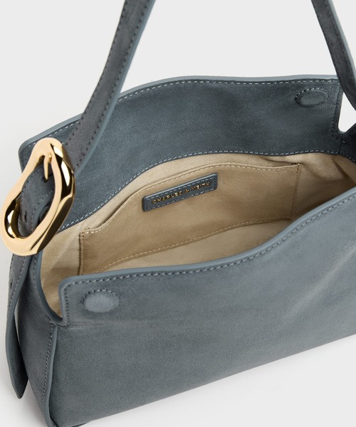 CHARLES & KEITH(チャールズ & キース)の「Aislin アシュリン ショルダーバッグ(ショルダーバッグ・レディース・ブルー系その他7/レディッシュグレー/ダークブラウン系5・S)」の10枚目の写真