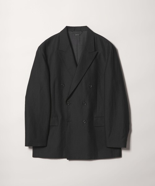 MONKEY TIME(モンキータイム)の「ウール リネン ダブル ブレスト ジャケット(テーラードジャケット・メンズ・ブラック・S/M/L/XL)」の6枚目の写真