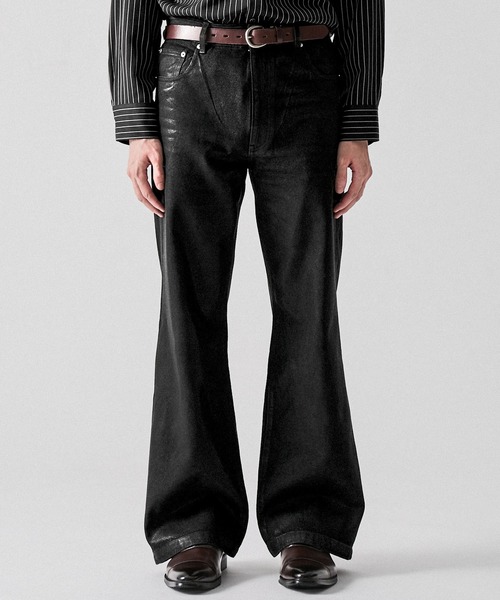 CLEL(クレイル)の「【CLEL】Coating Denim Pants / コーティングデニムパンツ(デニムパンツ・メンズ・ブラック・XS/S/M/L)」の12枚目の写真