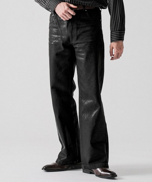 CLEL(クレイル)の「【CLEL】Coating Denim Pants / コーティングデニムパンツ(デニムパンツ・メンズ・ブラック・XS/S/M/L)」の13枚目の写真