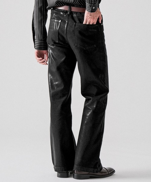 CLEL(クレイル)の「【CLEL】Coating Denim Pants / コーティングデニムパンツ(デニムパンツ・メンズ・ブラック・XS/S/M/L)」の15枚目の写真
