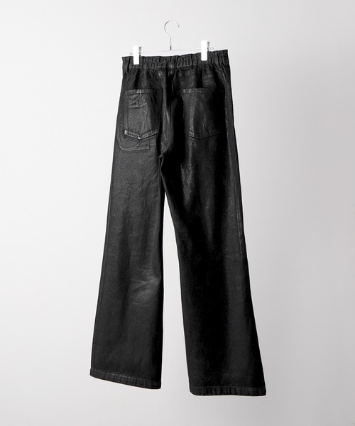 CLEL(クレイル)の「【CLEL】Coating Denim Pants / コーティングデニムパンツ(デニムパンツ・メンズ・ブラック・XS/S/M/L)」の3枚目の写真