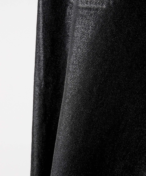 CLEL(クレイル)の「【CLEL】Coating Denim Pants / コーティングデニムパンツ(デニムパンツ・メンズ・ブラック・XS/S/M/L)」の4枚目の写真