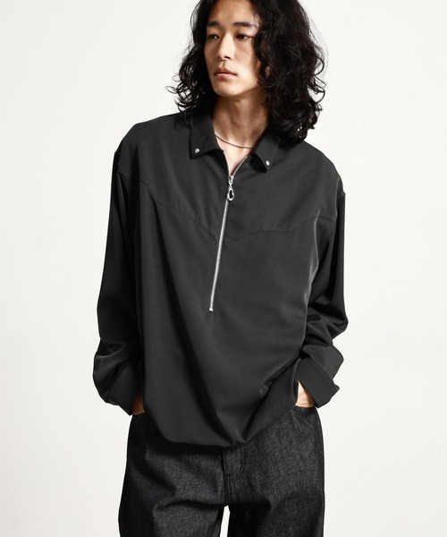 RAGEBLUE（レイジブルー）の「【LUXURY＋EASY】＜イージーケア＞WESTERN HALF ZIP SHIRTS/ラグイージーウエスタンハーフジップシャツLS（シャツ/ブラウス・メンズ・グレー/ワインレッド/ブラック・MEDIUM/LARGE）」の14枚目の写真