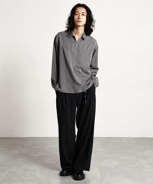 RAGEBLUE（レイジブルー）の「【LUXURY＋EASY】＜イージーケア＞WESTERN HALF ZIP SHIRTS/ラグイージーウエスタンハーフジップシャツLS（シャツ/ブラウス・メンズ・グレー/ワインレッド/ブラック・MEDIUM/LARGE）」の16枚目の写真