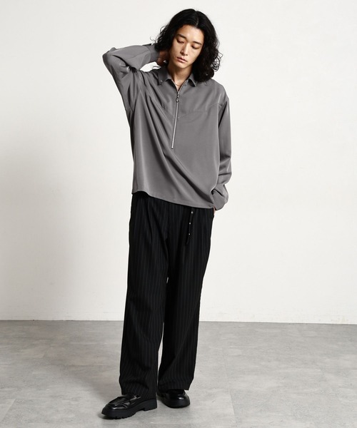 RAGEBLUE（レイジブルー）の「【LUXURY＋EASY】＜イージーケア＞WESTERN HALF ZIP SHIRTS/ラグイージーウエスタンハーフジップシャツLS（シャツ/ブラウス・メンズ・グレー/ワインレッド/ブラック・MEDIUM/LARGE）」の18枚目の写真