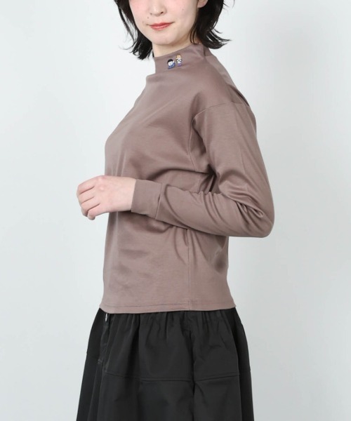 STUDIO PICONE(スタジオピッコーネ)の「ビーズ刺繍冷感ボトルネックプルオーバー(Tシャツ/カットソー・レディース・ホワイト/ブラック/ブラウン/ライトパープル・LL/L/M)」の14枚目の写真