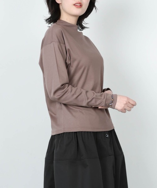 STUDIO PICONE(スタジオピッコーネ)の「ビーズ刺繍冷感ボトルネックプルオーバー(Tシャツ/カットソー・レディース・ホワイト/ブラック/ブラウン/ライトパープル・LL/L/M)」の16枚目の写真