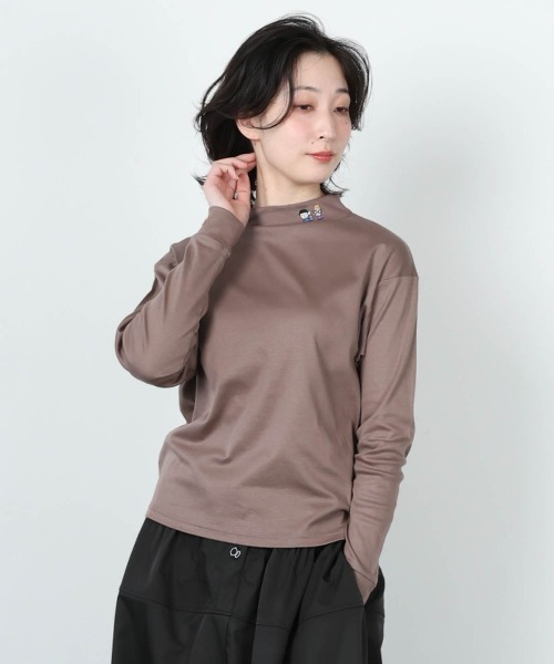 STUDIO PICONE(スタジオピッコーネ)の「ビーズ刺繍冷感ボトルネックプルオーバー(Tシャツ/カットソー・レディース・ホワイト/ブラック/ブラウン/ライトパープル・LL/L/M)」の18枚目の写真