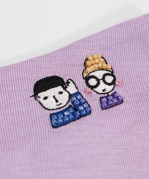 STUDIO PICONE(スタジオピッコーネ)の「ビーズ刺繍冷感ボトルネックプルオーバー(Tシャツ/カットソー・レディース・ホワイト/ブラック/ブラウン/ライトパープル・LL/L/M)」の19枚目の写真