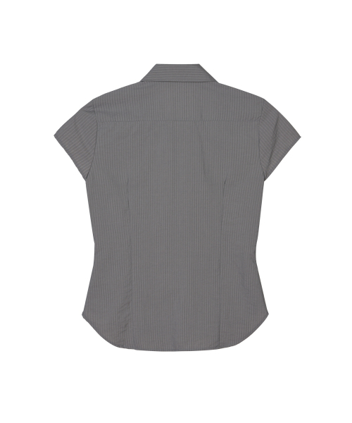 NICK&NICOLE(ニックアンドニコール)の「CAP SLEEVE STRIPE SHIRT_CHARCOAL(シャツ/ブラウス・レディース・その他・FREE)」の2枚目の写真