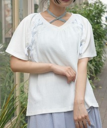レース×編み上げカットPO