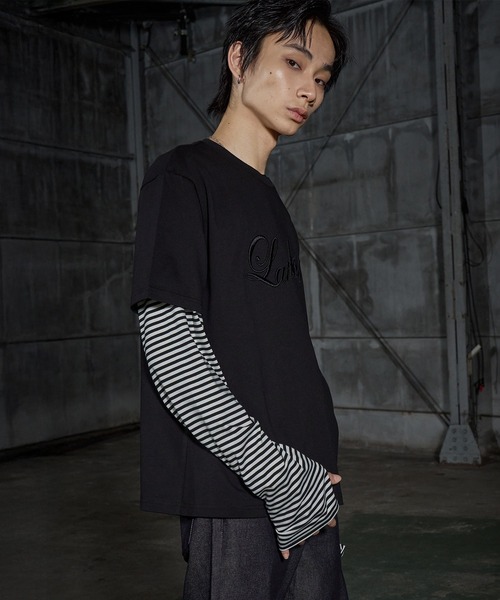 LANDNESS（ランドネス）の「【LANDNESS/ランドネス】U-Neck Finger-Hole Border L/S TEE/UネックフィンガーホールボーダーロングスリーブTEE（Tシャツ/カットソー・メンズ・ブラック/レッド/ホワイト・L/M/S）」の22枚目の写真