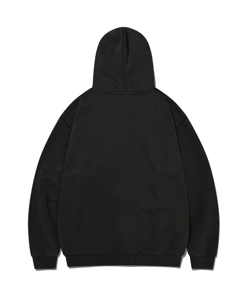 KANEITEI(カネイテイ)の「PIGMENT WASHED HENLEY NECK HOODIE (BLACK)(パーカー・レディース・ブラック・X-LARGE/LARGE/MEDIUM)」の3枚目の写真