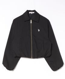 【U.S. POLO ASSN.】ワンポイント刺繍ツイル ショート丈ブルゾン