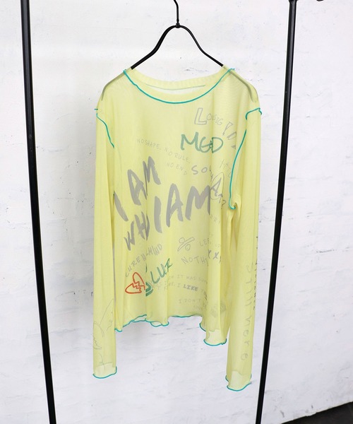 Cepica（セピカ）の「落書き風プリントシアートップス（Tシャツ/カットソー・レディース・イエロー/ネイビー/ピンク・FREE）」の7枚目の写真