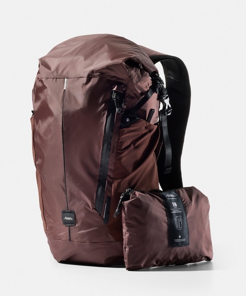 Matador（マタドール）の「Matador/マタドール 18L Waterproof Packable Backpack/18L ウォータープルーフ パッカブルバックパック（バックパック/リュック・メンズ・ワインレッド/ダークグリーン/ブラック・FREE）」の3枚目の写真