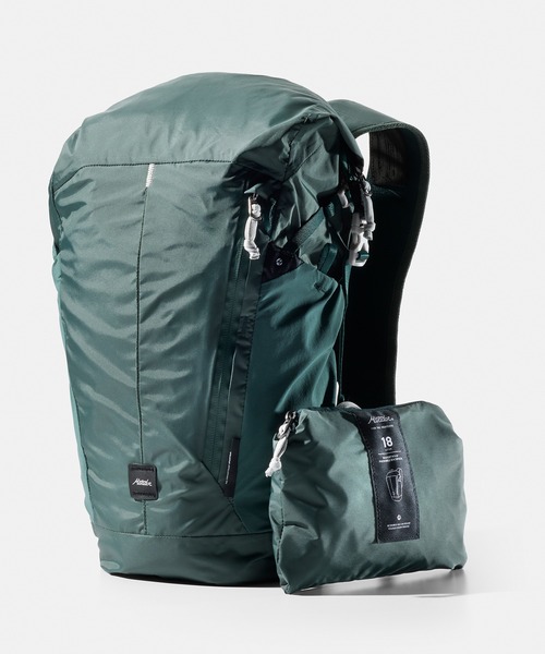 Matador（マタドール）の「Matador/マタドール 18L Waterproof Packable Backpack/18L ウォータープルーフ パッカブルバックパック（バックパック/リュック・メンズ・ワインレッド/ダークグリーン/ブラック・FREE）」の2枚目の写真