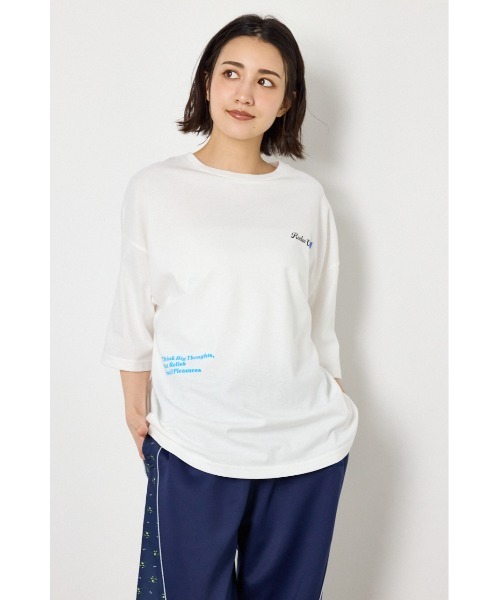 RODEO CROWNS WIDE BOWL(ロデオクラウンズワイドボウル)の「フラワースクリプトロゴ5分袖Tシャツ(Tシャツ/カットソー・レディース・オフホワイト/ライム/ブラック/ライトピンク・FREE)」の17枚目の写真