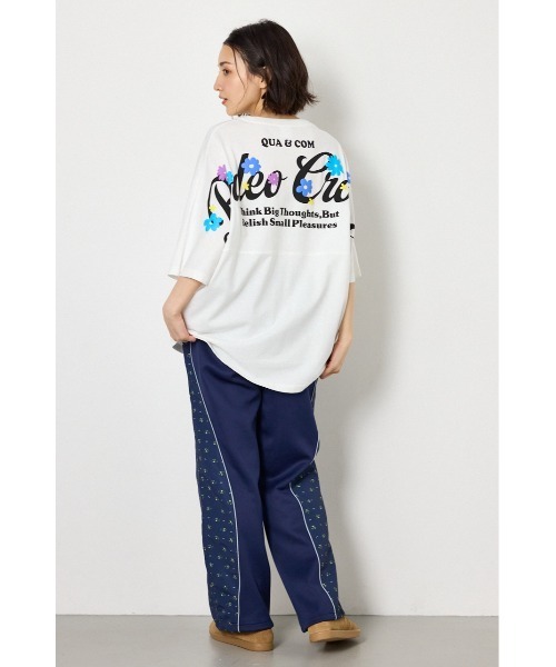 RODEO CROWNS WIDE BOWL(ロデオクラウンズワイドボウル)の「フラワースクリプトロゴ5分袖Tシャツ(Tシャツ/カットソー・レディース・オフホワイト/ライム/ブラック/ライトピンク・FREE)」の19枚目の写真