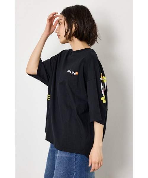 RODEO CROWNS WIDE BOWL(ロデオクラウンズワイドボウル)の「フラワースクリプトロゴ5分袖Tシャツ(Tシャツ/カットソー・レディース・オフホワイト/ライム/ブラック/ライトピンク・FREE)」の21枚目の写真