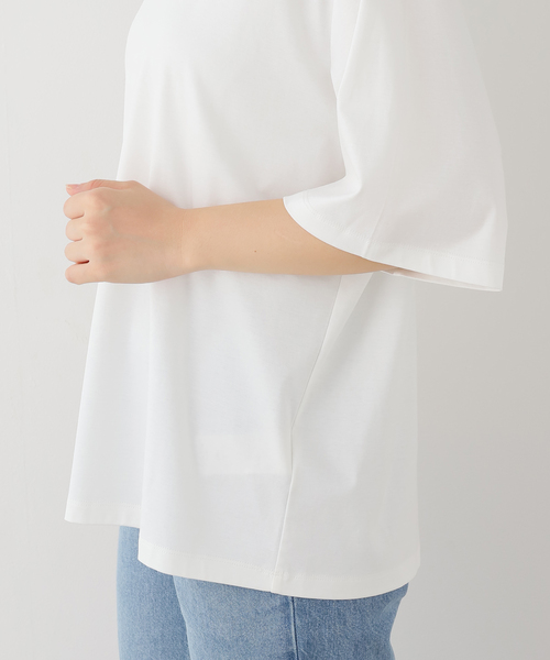 journal standard L'essage(ジャーナルスタンダードレサージュ)の「ROHE/ローエ Oversized cotton silk t-shirt Tシャツ(Tシャツ/カットソー・レディース・ホワイト・36)」の5枚目の写真