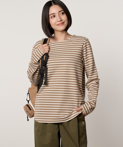 Arnold Palmer(アーノルドパーマー)の「パーマー ワンポイント ロングスリーブ Tシャツ(Tシャツ/カットソー・レディース・アイボリー/杢グレー/ダークブラウン/ブラック・S/M/L)」の4枚目の写真