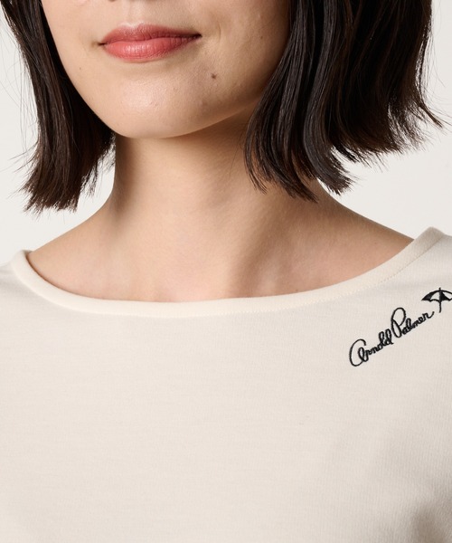 Arnold Palmer(アーノルドパーマー)の「パーマー ワンポイント ロングスリーブ Tシャツ(Tシャツ/カットソー・レディース・アイボリー/杢グレー/ダークブラウン/ブラック・S/M/L)」の12枚目の写真