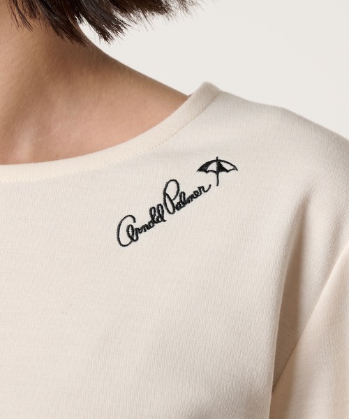 Arnold Palmer(アーノルドパーマー)の「パーマー ワンポイント ロングスリーブ Tシャツ(Tシャツ/カットソー・レディース・アイボリー/杢グレー/ダークブラウン/ブラック・S/M/L)」の13枚目の写真