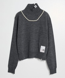 MIHARAYASUHIRO（ミハラヤスヒロ）の「【Maison MIHARA YASUHIRO/メゾンミハラヤスヒロ】Pearl Distressed Knit Sweater/ニットセーター（ニット/セーター）」