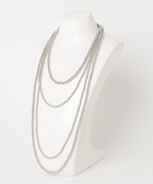 ROSE BUD（ローズバッド）の「THREE STANDARD BALL NECKLACE（ネックレス・レディース・シルバー・ONE SIZE）」の2枚目の写真