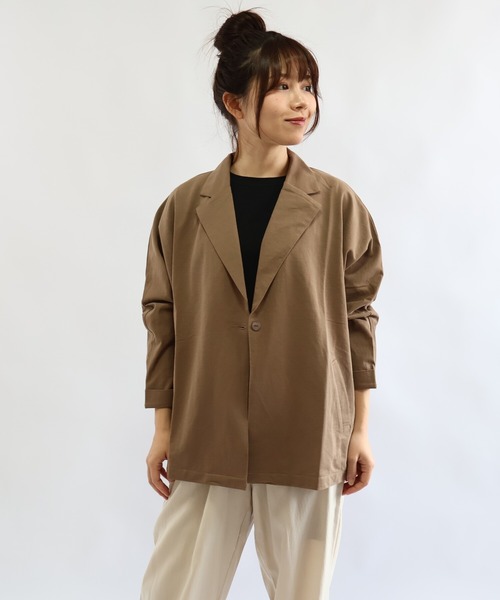 etre relie(エトレリー)の「かのこカットテーラードジャケット(テーラードジャケット・レディース・ベージュ/ブラック/チャコールグレー・MEDIUM)」の10枚目の写真