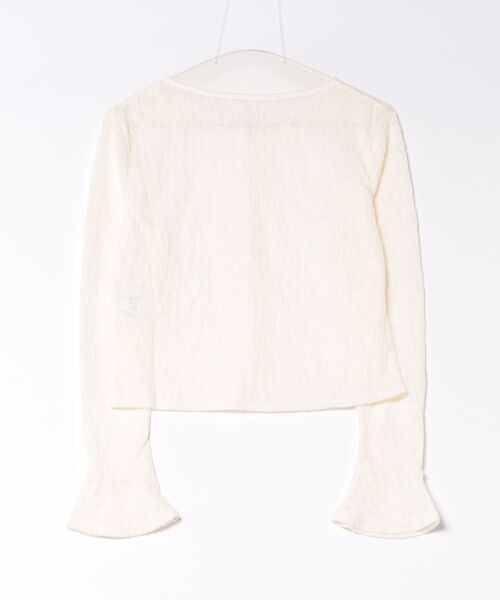 tocco closet(トッコ クローゼット)の「【ZOZO限定】シアーレース袖口フレアカーディガン(カーディガン/ボレロ・レディース・ブラック/アイボリー・M)」の3枚目の写真