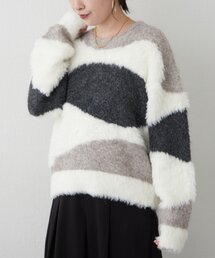 異素材切替プルオーバー