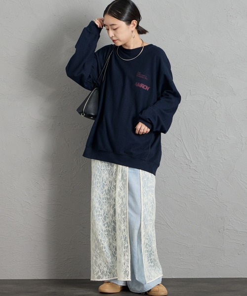 AMERICANA（アメリカーナ）の「[Americana/アメリカーナ] americana バックプリントロンT（Tシャツ/カットソー・レディース・マスタード/オートミール/ネイビー・ONE SIZE）」の6枚目の写真