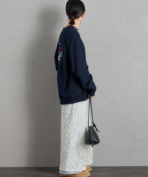 AMERICANA（アメリカーナ）の「[Americana/アメリカーナ] americana バックプリントロンT（Tシャツ/カットソー・レディース・マスタード/オートミール/ネイビー・ONE SIZE）」の7枚目の写真