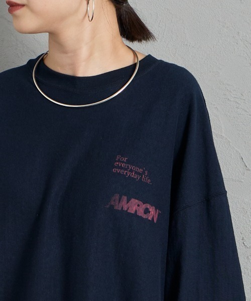 AMERICANA（アメリカーナ）の「[Americana/アメリカーナ] americana バックプリントロンT（Tシャツ/カットソー・レディース・マスタード/オートミール/ネイビー・ONE SIZE）」の9枚目の写真